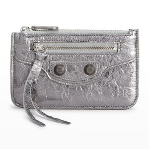 NEW Balenciaga Metallic Cagole Card Holder